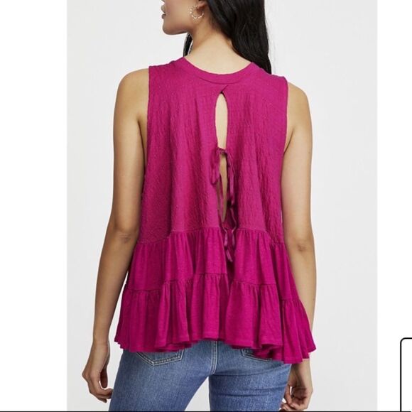 Free People S tie back flowy Right on Time tunic - Picture 4 of 4